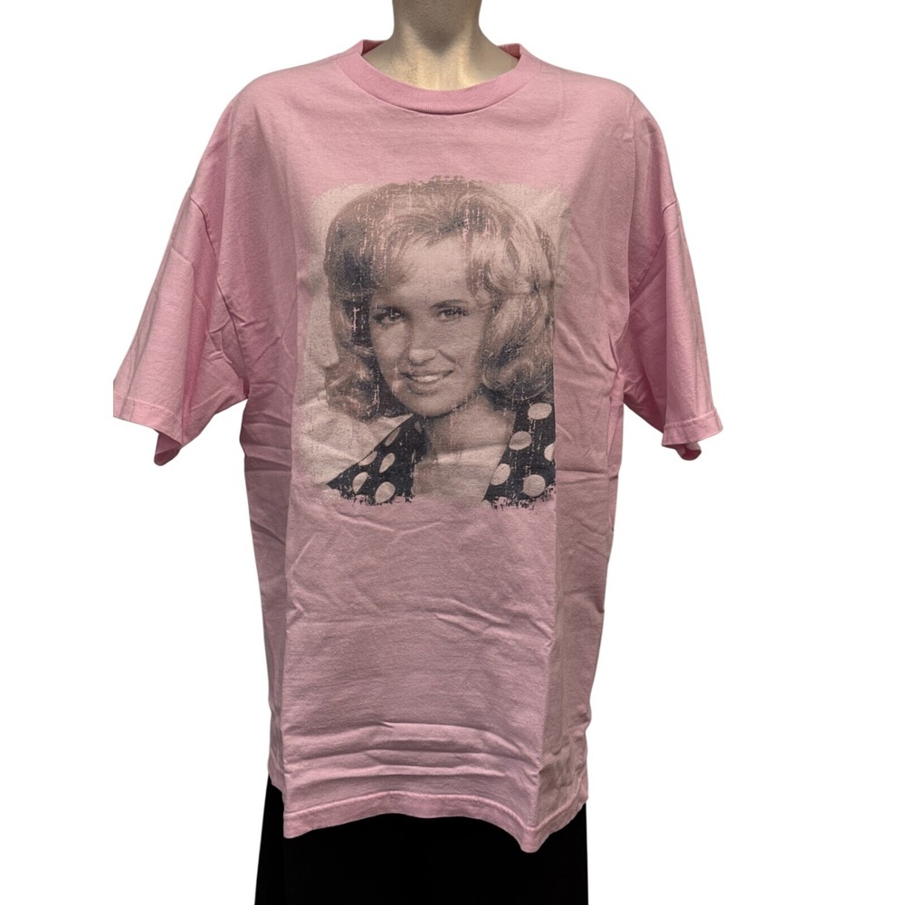 Alstyle Adult Vintage 90s Tammy Wynette  Graphic Printed T-Shirt‎ Size XL Pink
